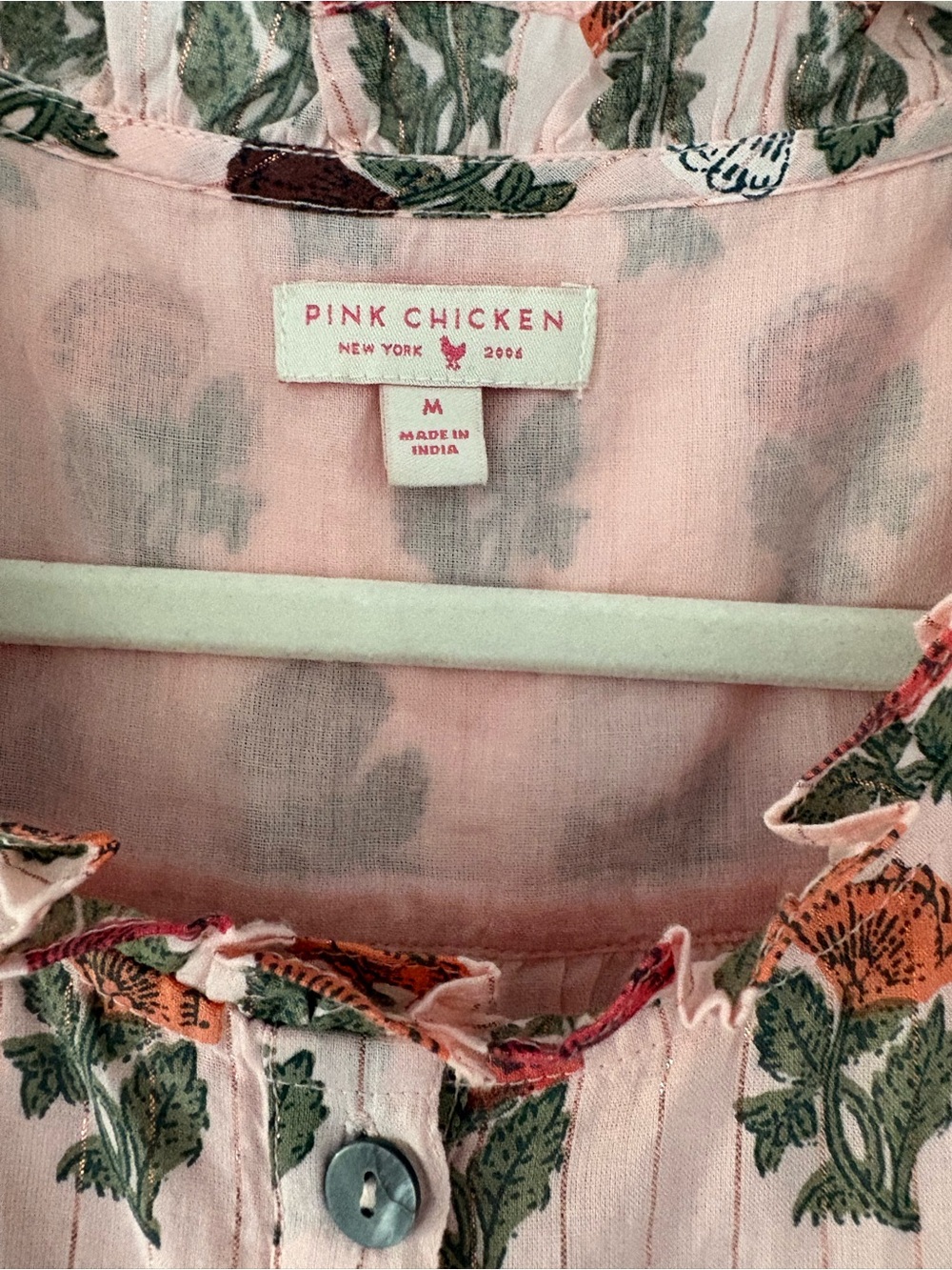 Pink Chicken Pink Floral Tiered Cotton Dress - Picture 3 of 5